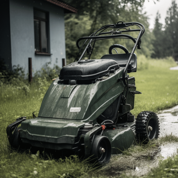 wet conditions dont hinder electric lawn mowing