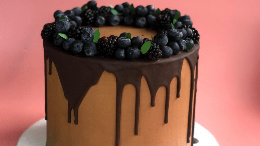 a decadent chocolate cake